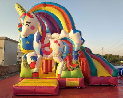 China Castillo de salto del unicornio de los niños con temas del personaje de dibujos animados/el puente de la gorila del bebé en venta
