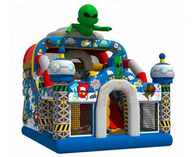 China Out Space Inflatable Bouncy Castle Slide Combo Jumper 1 Year Warranty for sale