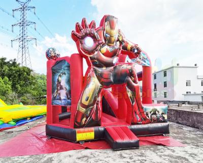 China Casa de salto de Iron Man de los castillos animosos comerciales inflables en venta