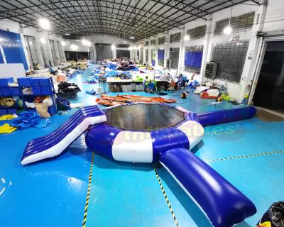 China Mega Aqua Park Inflatable Water Trampoline Jumping Floating Games for sale