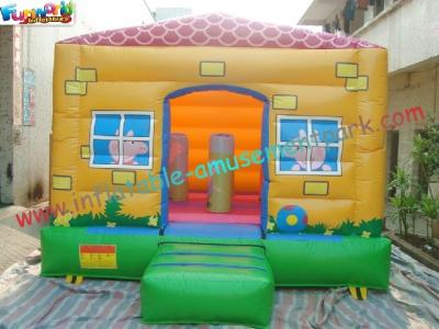 China Peppa Pig Commercial Bouncy Castles , Popular Mini Inflatable House For Childrens for sale