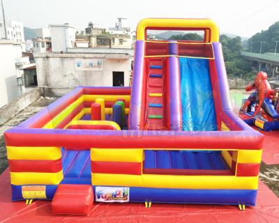 China 0.55mm PVC Inflatable Amusement Park Adult Bouncy Castle Slides for sale