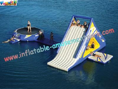 China ODM Inflatable water trampoline with slide with durable 0.9MM PVC tarpaulin material for sale
