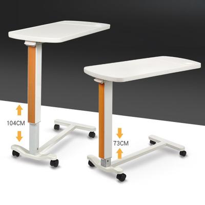 China Mobile Hospital Medical Furniture ABS Wooden Hydraulic Lifting Dining Table With Pulley for sale