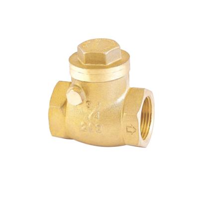 China Válvula de control de cobre amarillo roscada femenina de oscilación del manual válvula de control de oscilación de 3 pulgadas en venta