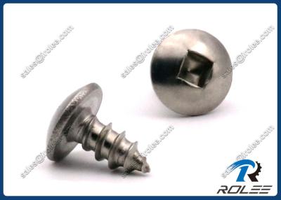 China 18-8 / 410 Stainless Robertson Square Drive Truss Head Sheet Metal Screws for sale