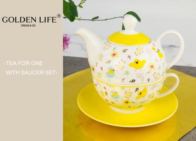 China Sistema de café agradable del té de la porcelana del diseño floral con la certificación de BSCI/de Disney en venta