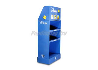 Chine Le point de vente bleu réutilisé de vente au détail de carton montre décoratif pour des jouets de Disney à vendre