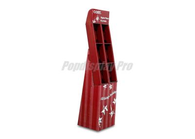 China Red 8 Pockets Custom Cardboard POS Displays Eco Friendly Lightweight for sale