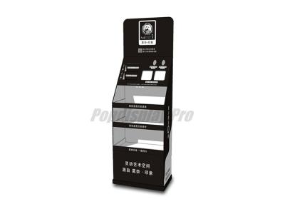 China Heavy Duty Cardboard POS Display Stands Decorative Black Eco Friendly for sale
