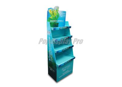 China Power Wing Cardboard Display Units With 3D Top Poster Header 4 Tiers for sale