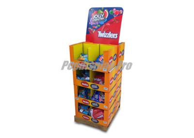 China 4 PDQ Stacked Cardboard Dump Bins Recyclable for Twizzlers Candies for sale