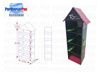 China Promotional Counter Cardboard PDQ Displays Tubes 3 Shelf For Sale Macha Tea for sale