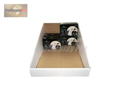 China Plain Table Top Paper PDQ Tray Display Simple Structure For Motor Cycle Accessories for sale