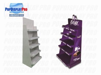 China La cartulina de encargo de comercialización visual púrpura POP exhibe el chocolate con leche de Cadbury de 5 gradas en venta