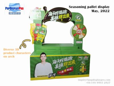 China Yonghui Store Haday Store Cardboard Pallet Display 500KGS For Oyster Sauce for sale