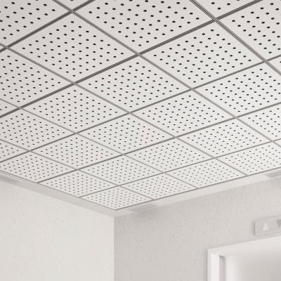 China 600x600mm Acoustic Mineral Fiber Ceiling Board Tiles with Hole Surface for sale