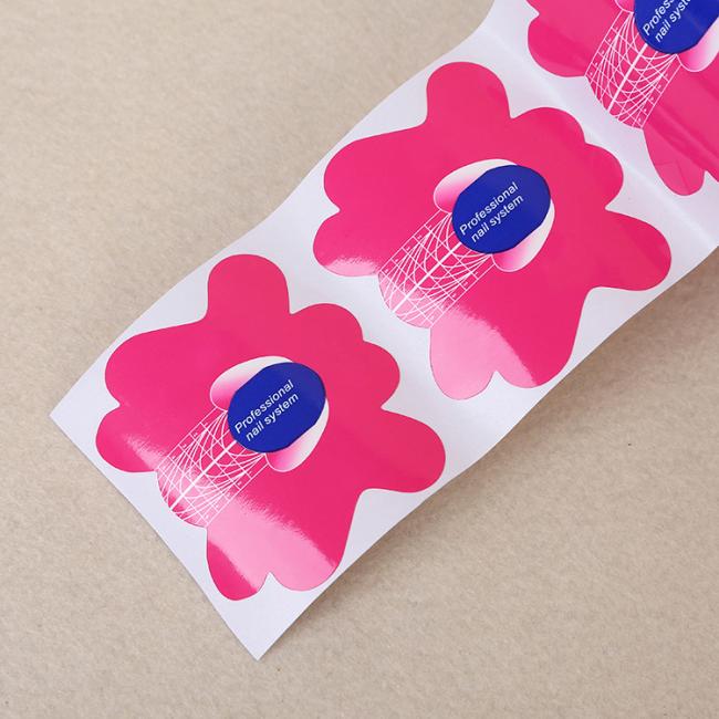 Custom logo Free Samples Paper Stickers Rolls UV Gels Hand Made Acrylic Butterfly Extension Nail forms