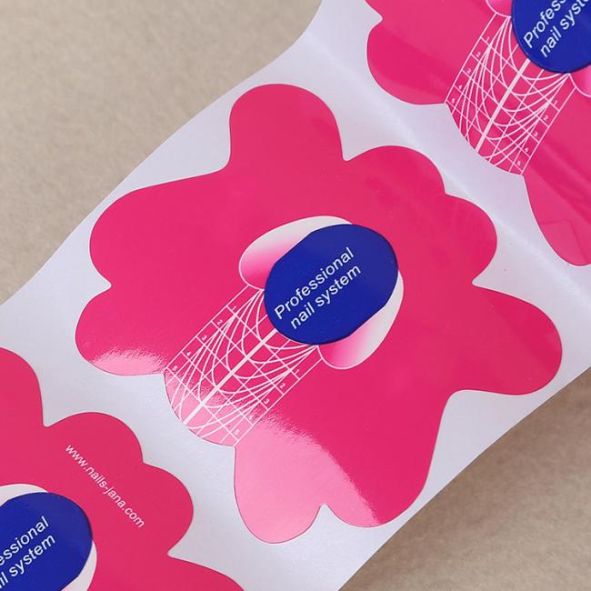 Custom logo Free Samples Paper Stickers Rolls UV Gels Hand Made Acrylic Butterfly Extension Nail forms