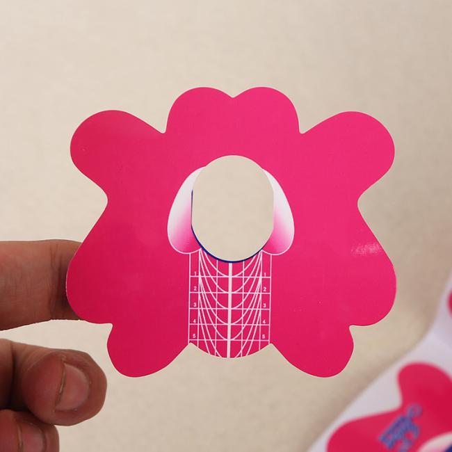 Custom logo Free Samples Paper Stickers Rolls UV Gels Hand Made Acrylic Butterfly Extension Nail forms