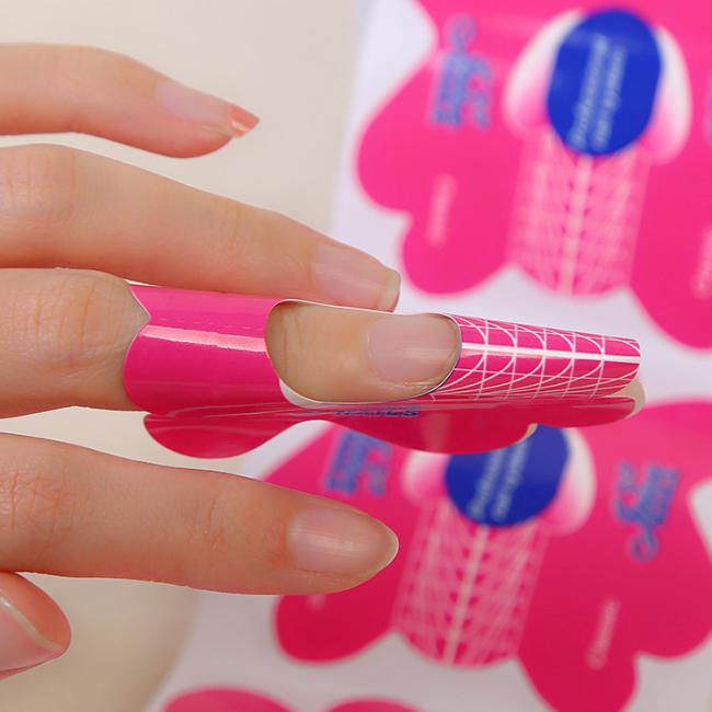 Custom logo Free Samples Paper Stickers Rolls UV Gels Hand Made Acrylic Butterfly Extension Nail forms