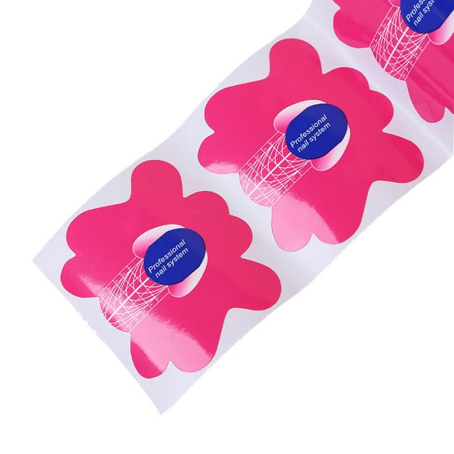 Custom logo Free Samples Paper Stickers Rolls UV Gels Hand Made Acrylic Butterfly Extension Nail forms