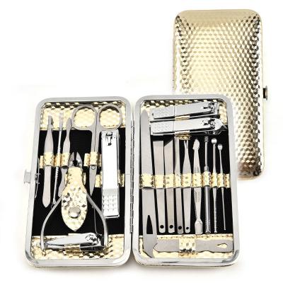 China 19pcs Stainless Steel Scissors Pedicure Knife Nail Clippers Manicure Tools Set for Your for sale