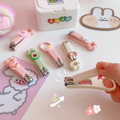 China Wholesale Cute Cartoon Nail Cutters Anti Splash Rubberized Cover Toe Nail Clipper Mini Finger Nail Clipper for sale