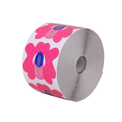 China Nail Beauty Custom Logo Paper Stickers Rolls for Hand Made Acrylic Butterfly Extension for sale