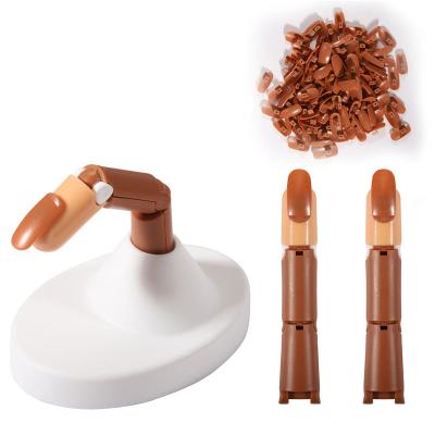 China Hot Selling Practice Realistic Trainer Nail Art Practice Hand Training Silicone Nail Practice Hand For Nail Academy for sale