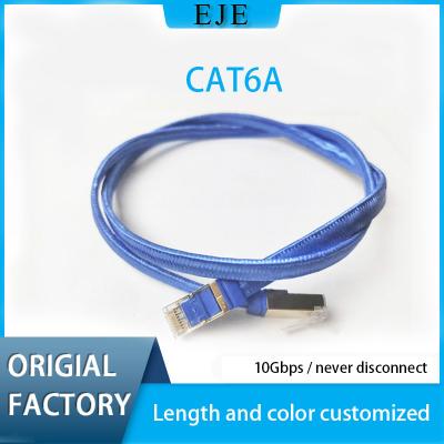 China Gigabit Braided Network Cat6A Ethernet Patch Cable 500MHz 23/24//26AWG for sale