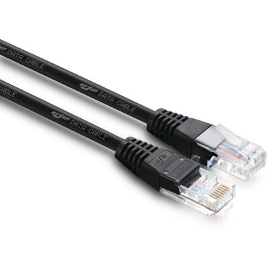 China Black UTP Cat5e Patch Cable 24AWG CCA UL 6ft Cat5e Network Patch Cable for sale