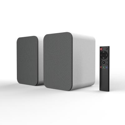 China Wireless White Bluetooth Bookshelf Speakers Active For Home Theater for sale