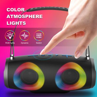 China RGB Battery Powered Wireless Portable Bluetooth Speakers With Aux Input TF Card for sale