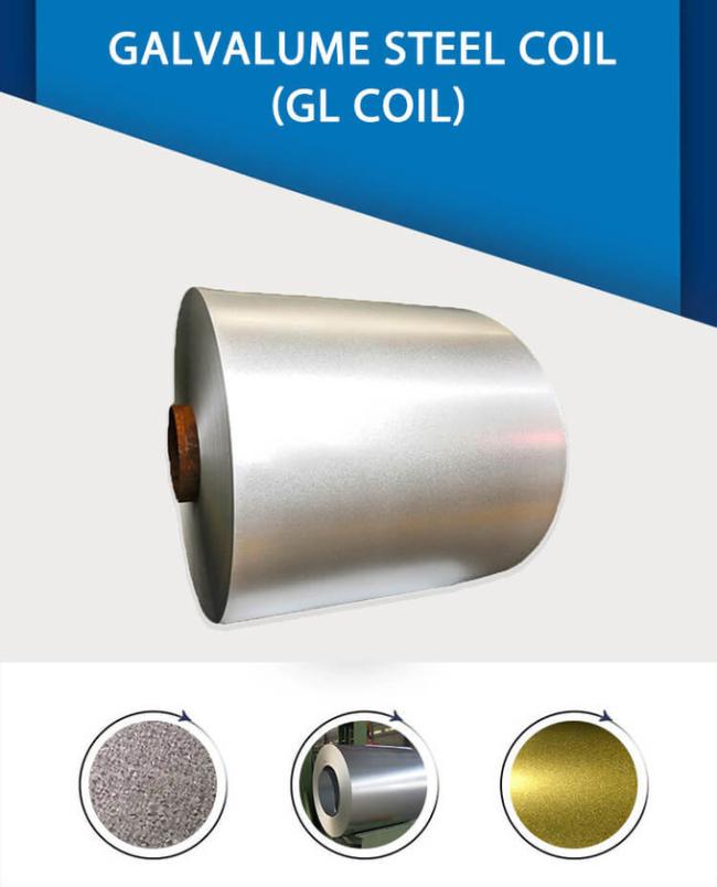 Hot/Cold Rolled Galvalume Coil Construction Electric Industry 30-150g/m2 0