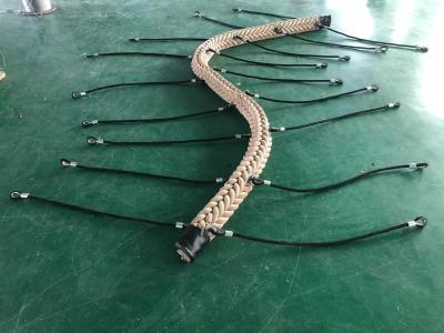 Chine Sandy Color Polyester 12 échoue le pont de corde 150mmx4200mm à vendre