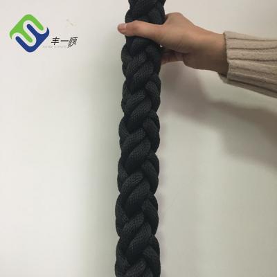 China Rope Manufacturer White Polyester 8 Strand Rope Marine Mooring Rope for sale