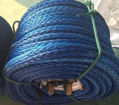 China Vessel Mooring 12 Strand UHMWPE Rope 48mm High Strength Braided for sale