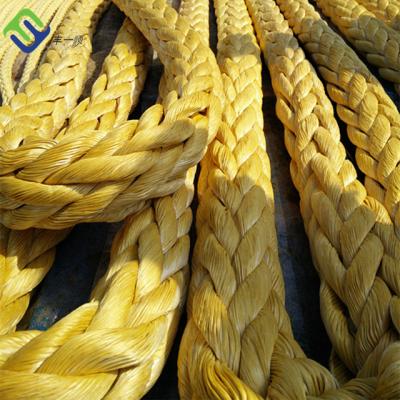 China Mooring 12 Strand Uhmwpe Rope Synthetic 48mm Heavy Duty Chemical Resistance for sale