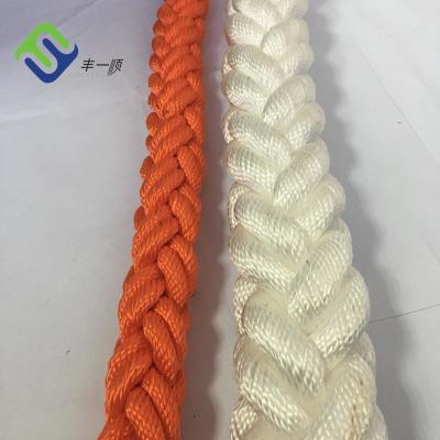 China High Strength Polyester Fiber Rope 8 Strand Polyester Mooring Lines for sale