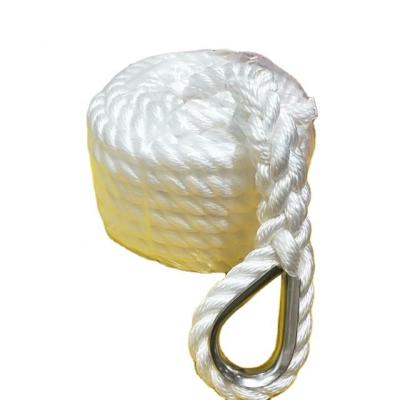 China Putrefacción de nylon torcida Marine Boat Anchor Rope resistente de la cuerda de 3 filamentos en venta