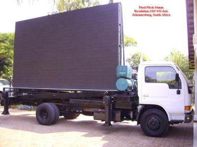 China Aluminum or Iron Full Color Led Mobile Billboard on Vehicles P10 1R1G1B IP65 220V / 50Hz for sale