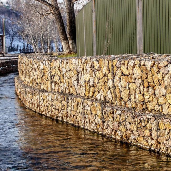 Kenya 2*1*0.3m Customized Wire Mesh Galvanized Gabion Wall Fence Factory In Africa