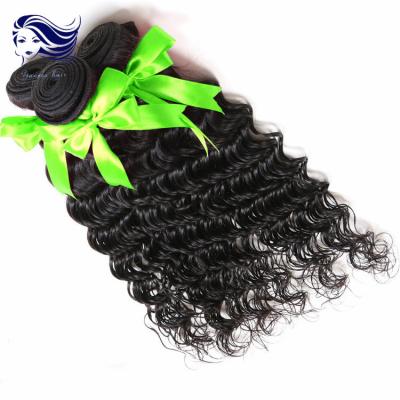 Cina Estensioni indiane vergini reali dei capelli con le clip, capelli profondi indiani del vergine di Wave in vendita
