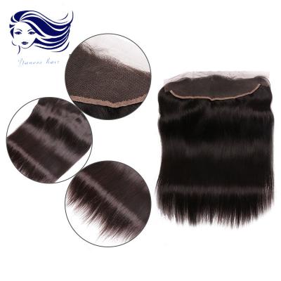 China Peruvian Remy Natural Lace Front Closures Side Part Silk Straight for sale