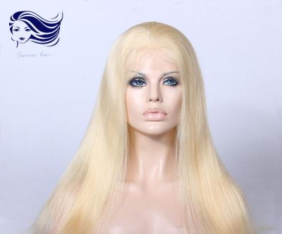 China Straight Blonde Full Lace Wigs Human Hair , Full Lace Wigs Virgin Hair for sale