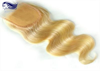 China Blonde Remy Lace Top Closure Body Wave Brazilian Hair Free Style for sale