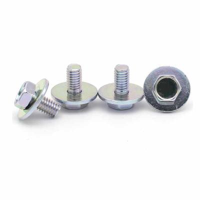 China Car Frame Fixed Hex Head Bolt With Washer Grade 8.8 Color Zinc Carbon Steel for sale