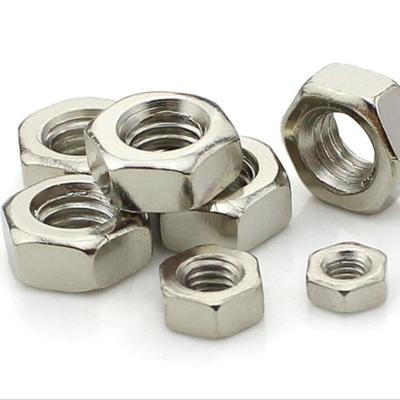 China Grade 4.8 Nickel Plated Thin Jam Nuts , M2-M6 DIN 934 Jam Nuts for sale