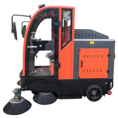 China Electric All Closed Cab Floor Sweeper Driving Type Road Sweeper Street Cleaning Machine for sale